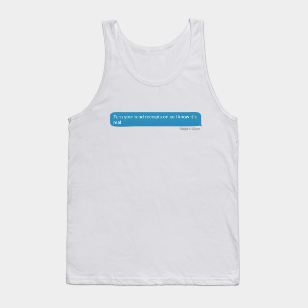 Read Receipts Tank Top by DiamondEgo16